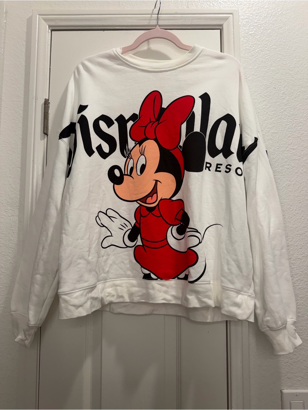 Minnie Mouse Disneyland Resort crewneck pullover sweatshirt - Large